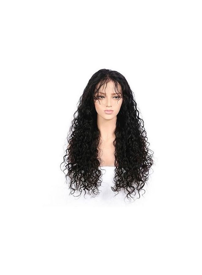 NIBEMINENT Curly Wavy Hair Wigs Black - Image 1