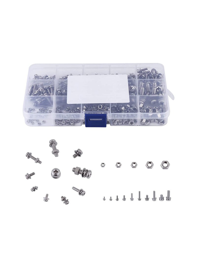 400 Piece Stainless Steel Screws and Nuts Set with Washers Assortment M2 M2.5 M3 M4 M5 Ideal for Home Office Repairs - Image 5