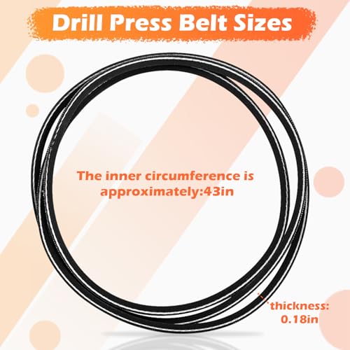 Earthtec New Replacement Belt Craftsman Drill Press w/ 45 inch 3/16 top Width V-Belt - Image 4