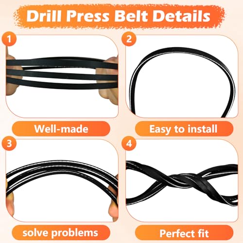 Earthtec New Replacement Belt Craftsman Drill Press w/ 45 inch 3/16 top Width V-Belt - Image 2
