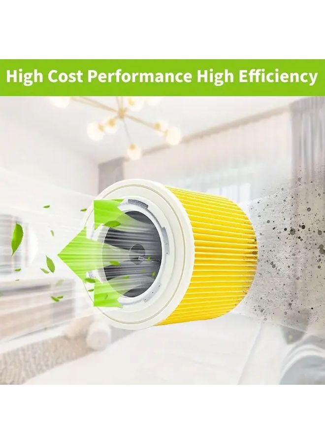 Yellow Cylindrical Water Filter Replacement With Cleaning Brush 2 Pack - Image 4