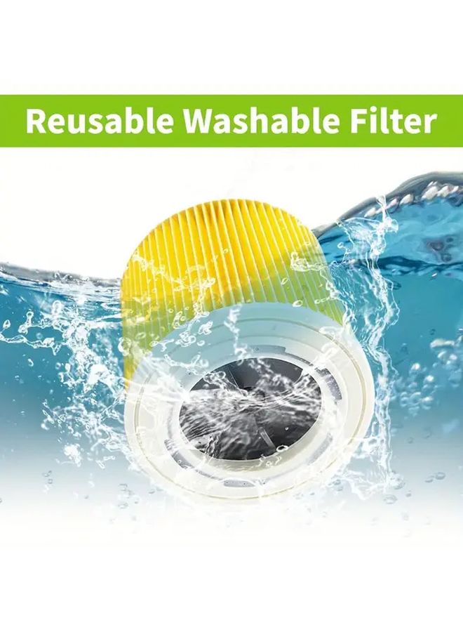 Yellow Cylindrical Water Filter Replacement With Cleaning Brush 2 Pack - Image 5