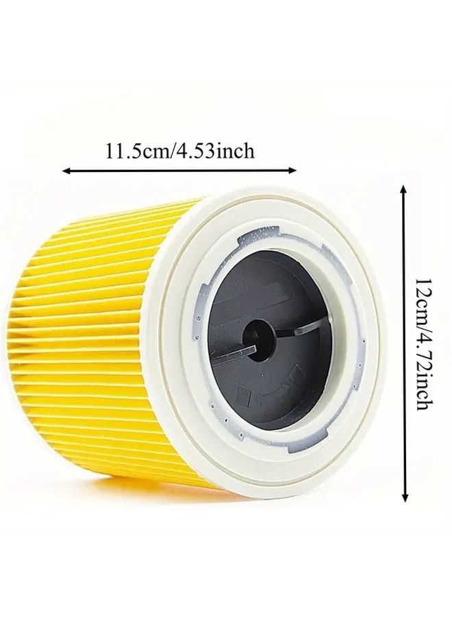 Yellow Cylindrical Water Filter Replacement With Cleaning Brush 2 Pack - Image 2