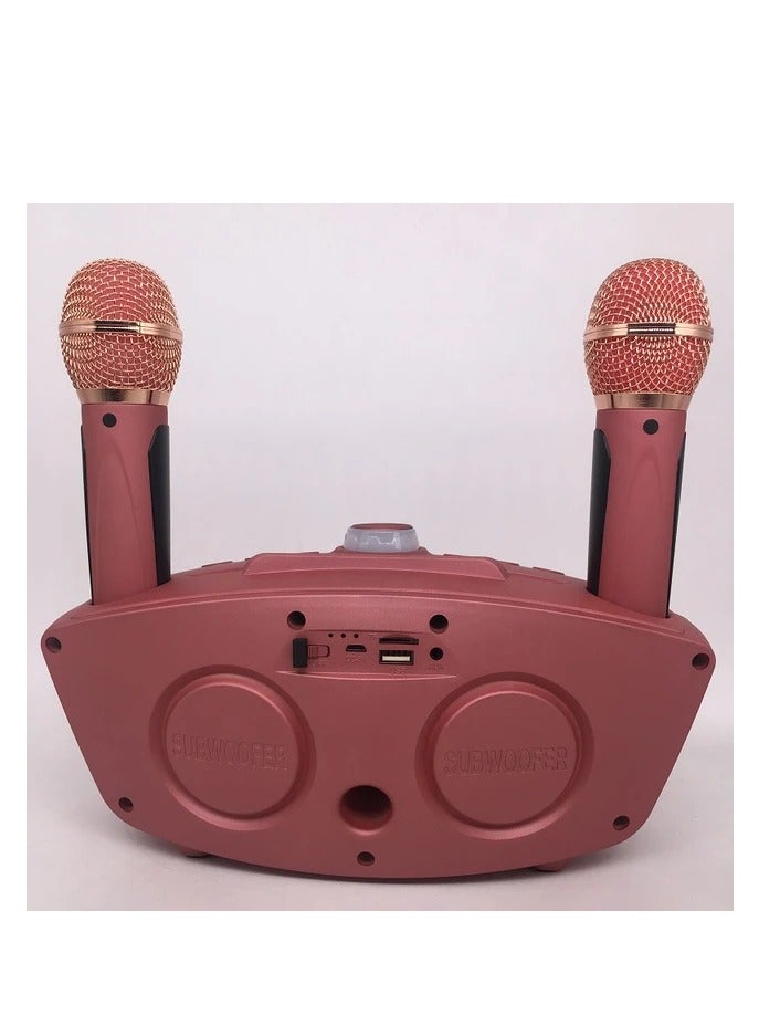 SDRD SD306 Dual Wireless Karaoke Microphone Bluetooth Speaker - Image 2