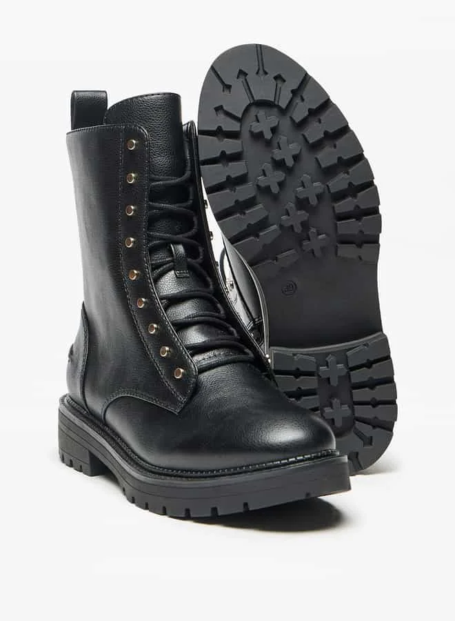 سيليست Women's Solid Ankle Boots with Zip Closure