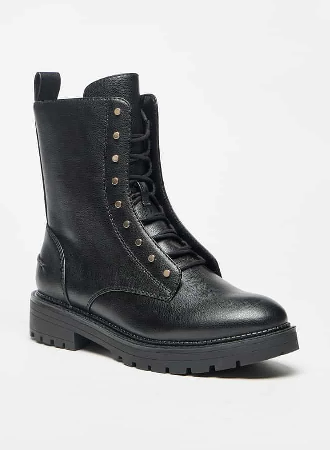 سيليست Women's Solid Ankle Boots with Zip Closure