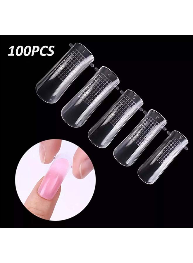 brunson Dual Nail Forms for Poly Extension Gel Pre-shaped False Tips with Scale 120pcs Manicure Tool for Nail Extensions Mold Nail Tips Acrylic Nails False Nails Manicure Tool - Image 2