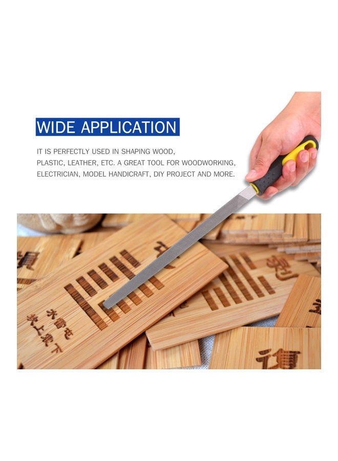 NIBEMINENT 5-Piece File Set With Carrying Bag Black/Yellow/Silver 6inch - Image 5