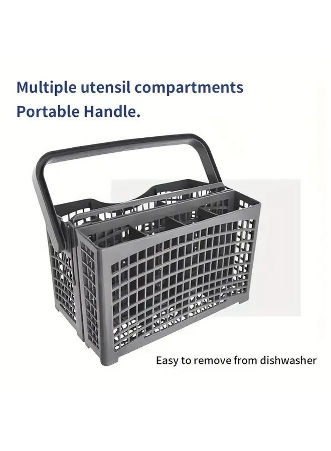 1pc Dishwasher Basket 2 In 1 Cutlery Spice Rack Easy Install Durable Plastic Fits Most Models Kitchen Storage - Image 2