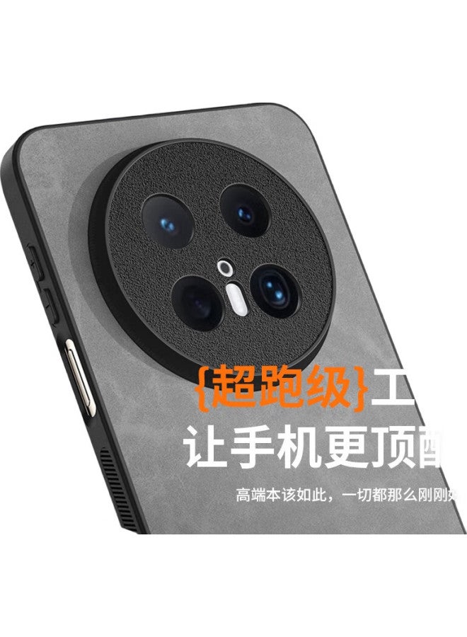 Hotfire Huawei Mate70pro غطاء هاتف, Huawei Mate70pro غطاء واقي, ترقية غطاء جلدي شبيه بالجلد الطبيعي ماتي كامل التغطية بتصميم بسيط - أسود منتصف الليل - Image 2