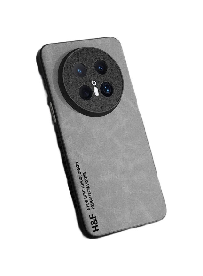 Hotfire Huawei Mate70pro غطاء هاتف, Huawei Mate70pro غطاء واقي, ترقية غطاء جلدي شبيه بالجلد الطبيعي ماتي كامل التغطية بتصميم بسيط - أسود منتصف الليل - Image 3