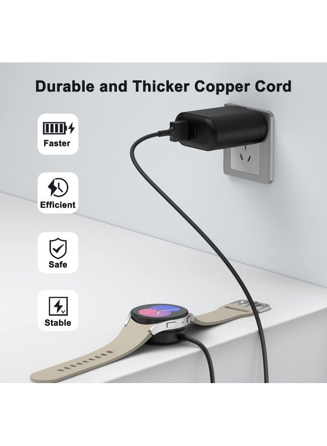 NIBEMINENT Charger for Samsung Galaxy Watch 7/6/6 Classic/5/5 Pro/4/4 Classic/3/Active 2/Active 1/Ultra/Fe Galaxy Watch Charger 3.3Ft USB Magnetic Wireless Charging Cable Cord - Image 4