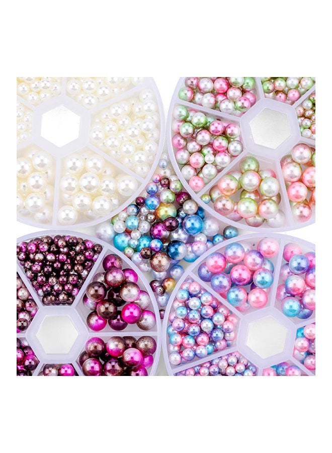 NIBEMINENT Rivet Repair Beads With Machine Set White/Silver/Red - Image 5