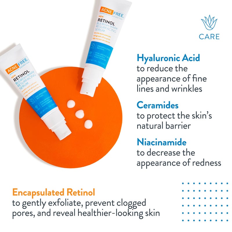 AcneFree Retinol Blemish Mark Resurfacing Serum with Hyaluronic Acid, and Niacinamide | Helps to Reduce the Appearance of Acne Marks | Redness Control | 1 Ounce - Image 3