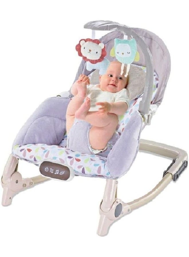 Portable rocking chair with music, comfortable for newborns and toddlers - Image 1