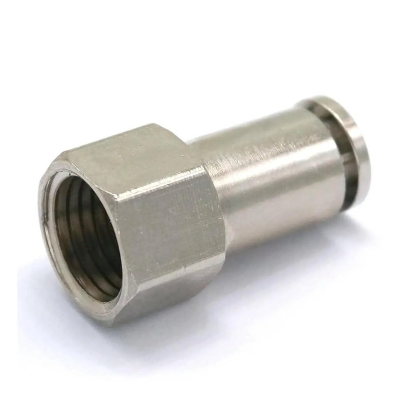 Nickel Brass 6mm OD Tube Quick Release Air Fitting 1 4 Inch Female Connector - Image 2