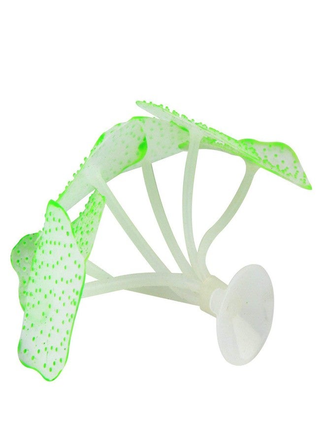 Saim 2PCS Silicone Coral Plant Decorations Glowing Artificial Ornament, Fish Tank Simulation Coral Plant Decorations for Fish Tank Decor Aquarium Ornaments - Green - Image 5