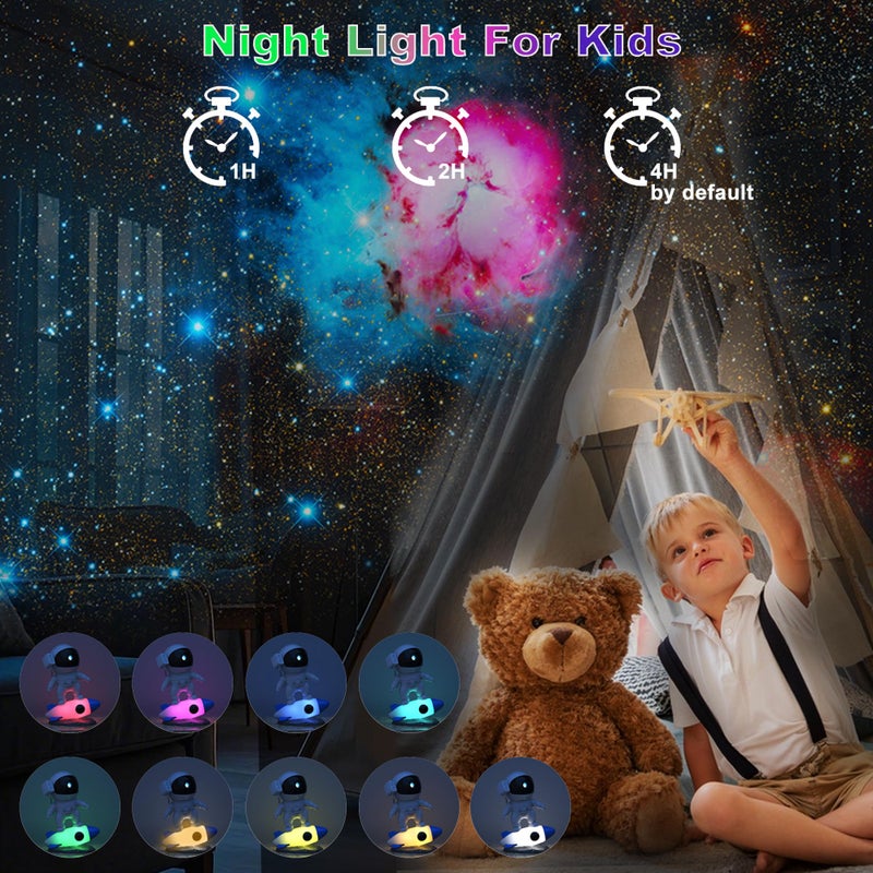 Ysonla Astronaut Galaxy Projector for Bedroom, HD Galaxy Light Projector with Timer and 360Â° Rotation, Planetarium Projector with 13 Film Discs and 9 Colors, Star Projector Gift for Kids - Image 3