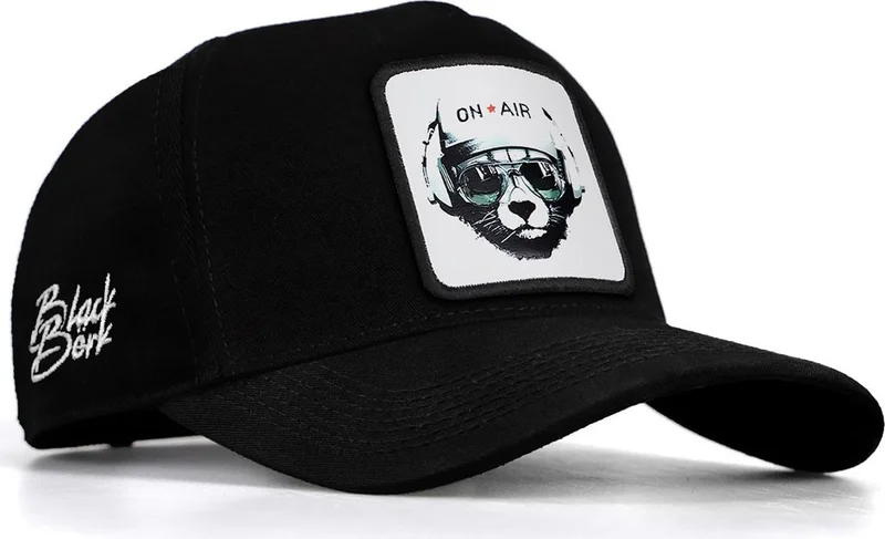 Black Börk BlackBörk V1 Baseball Bear - Unisex Black Cap with 1 Code Logo