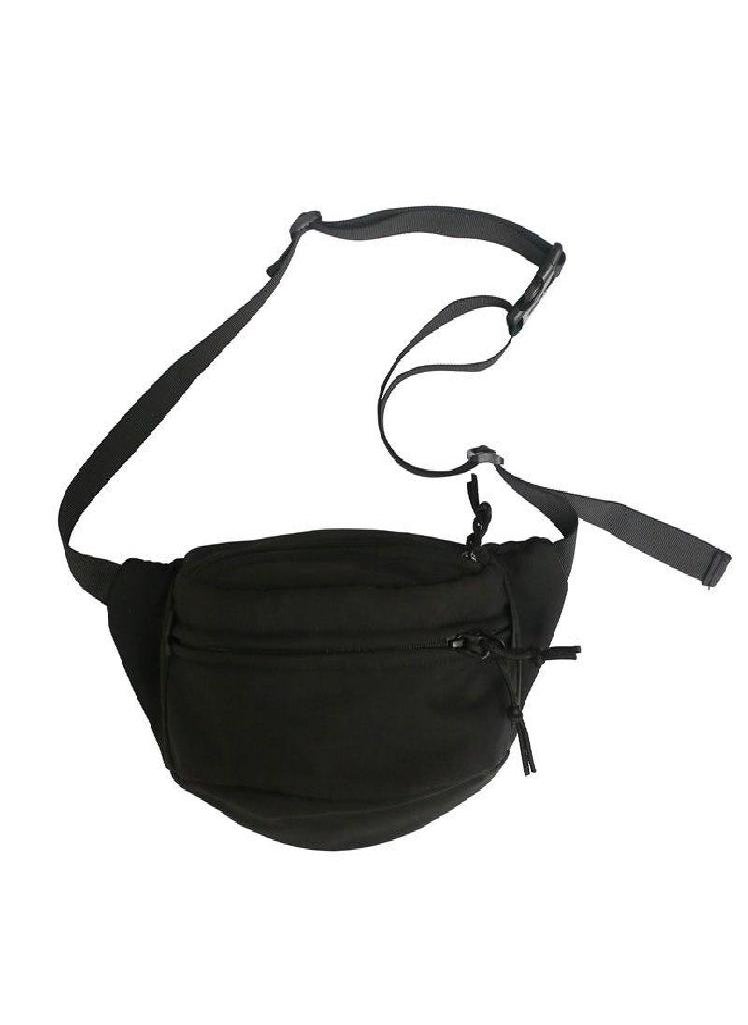 Eckek - Men Crossbody Bag Casual Waist Pack Waterproof Sports Belt Phone Pouch Solid Color Nylon Unisex Chest Bags Hip Banana Bag - Image 1