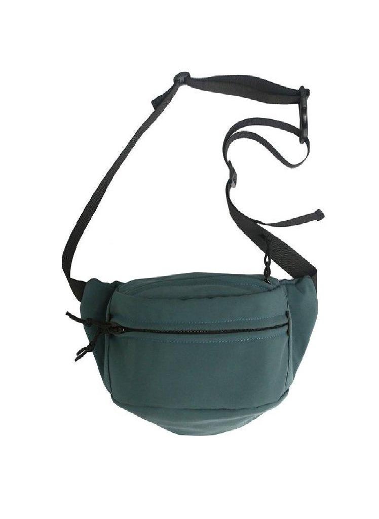 Eckek - Men Crossbody Bag Casual Waist Pack Waterproof Sports Belt Phone Pouch Solid Color Nylon Unisex Chest Bags Hip Banana Bag - Image 1