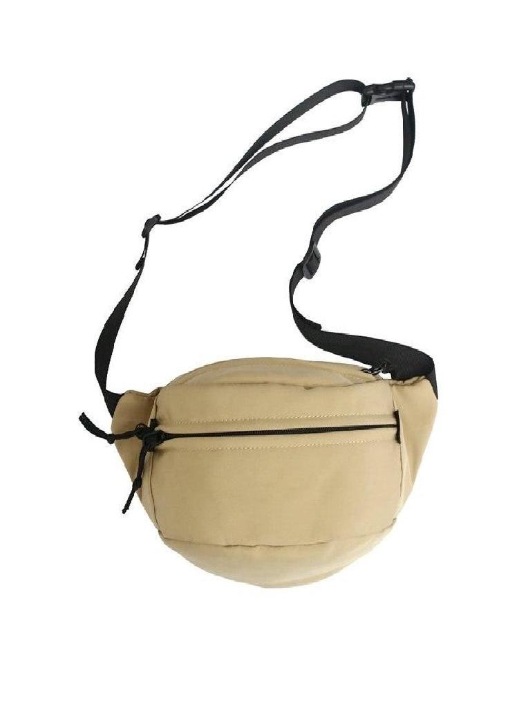 Eckek - Men Crossbody Bag Casual Waist Pack Waterproof Sports Belt Phone Pouch Solid Color Nylon Unisex Chest Bags Hip Banana Bag - Image 1