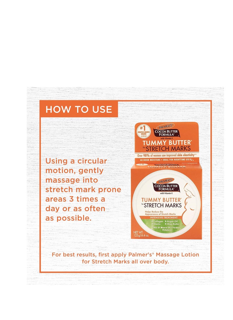 PALMER'S - Palmer's Cocoa Butter Formula Tummy Butter Balm for Stretch Marks and Pregnancy Skin Care, 4.4 Ounces (Pack of 3) - Image 1