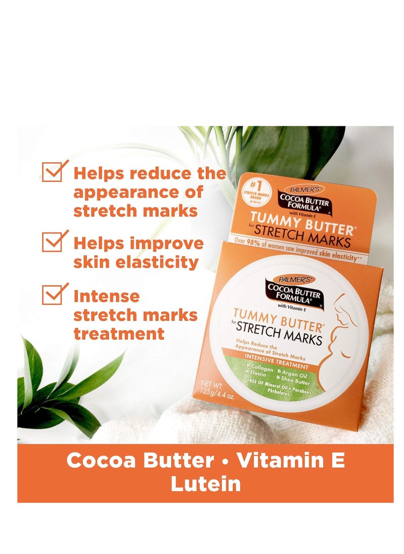 PALMER'S - Palmer's Cocoa Butter Formula Tummy Butter Balm for Stretch Marks and Pregnancy Skin Care, 4.4 Ounces (Pack of 3) - Image 1