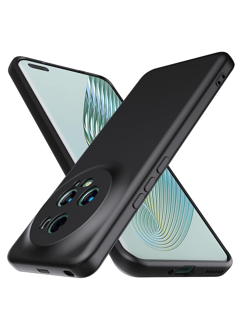 IAF Case for Honor Magic 5 Pro Soft Flexible Silicone Slim Fit TPU Back Cover Matt Black Protective Rubber Case with Camera Protection Designed for Honor Magic 5 Pro 5G - Image 2
