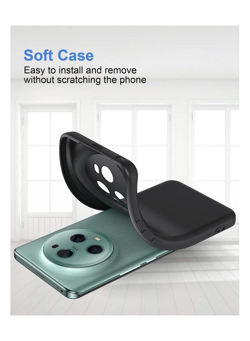 IAF Case for Honor Magic 5 Pro Soft Flexible Silicone Slim Fit TPU Back Cover Matt Black Protective Rubber Case with Camera Protection Designed for Honor Magic 5 Pro 5G - Image 3