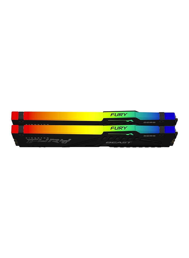 Kingston Fury Beast 64GB (2x32 GB Kit) DDR5 Desktop Memory, 5200MT/s, CL40 DIMM Cas Latency, Intel XMP 3.0, Infrared Sync Technology, Overclocking Stability, KF552C40BBAK2-64 - Image 2