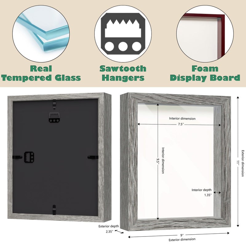 Frameworks 8x10 Driftwood Wooden Shadow Box From - Image 3