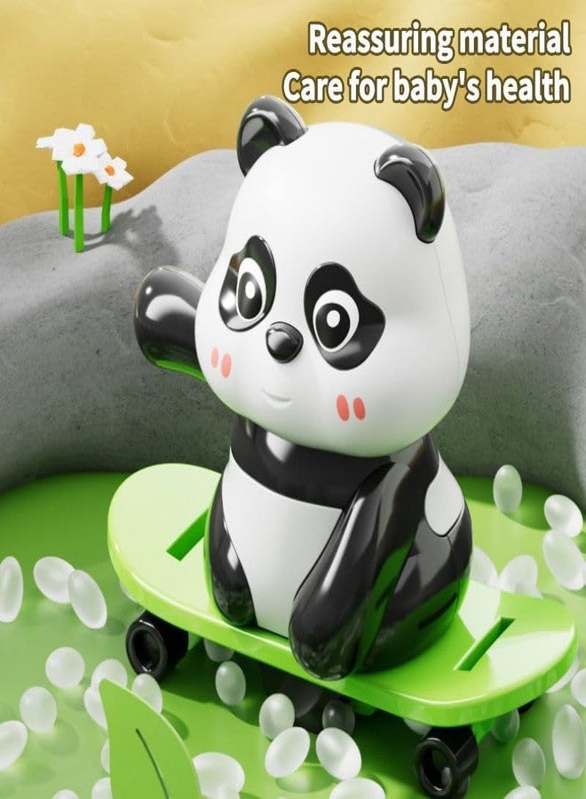 LAYZOO Cute Panda Action Toy Set for Kids - Fun Rotating & Moving Panda Toys, Interactive Play Figures, Safe Educational Toy Gift for Boys & Girls Age 3+(3PCS Set) - Image 2