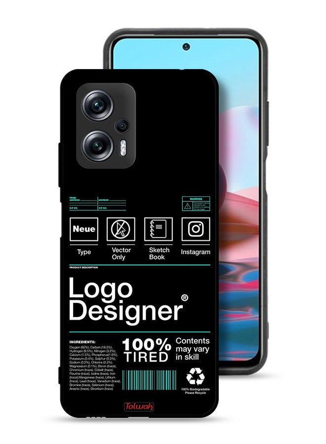 Tolwak Xiaomi Redmi Note 11T Pro Plus 5G Protective Case Cover Logo Designer Sticker - Image 1
