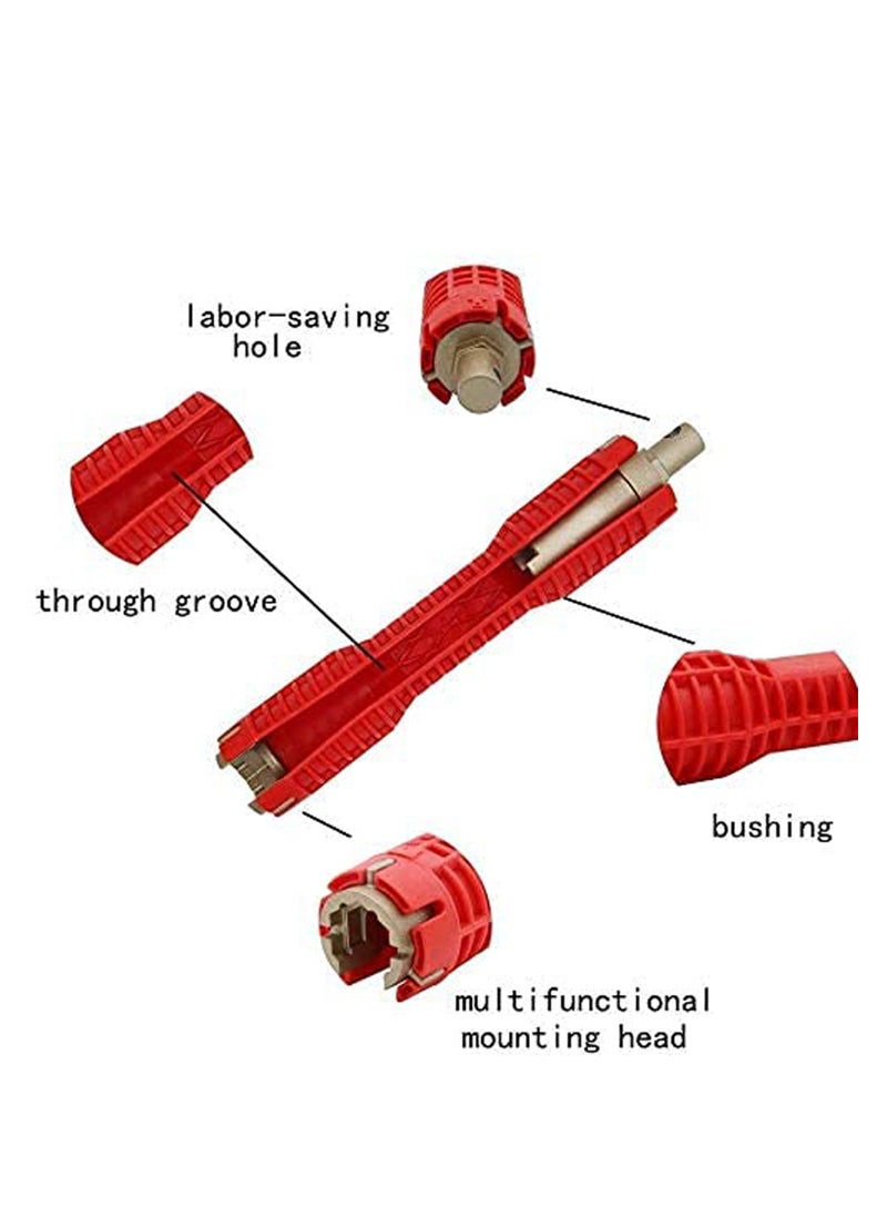 Wrench, Faucet and Sink Installer, Duty Adjustable Pipe Wrench, Plumbing Tools for Tight Spaces Plumbers Homeowner Kitchen, Bathroom, Toilet Bowl - Image 2