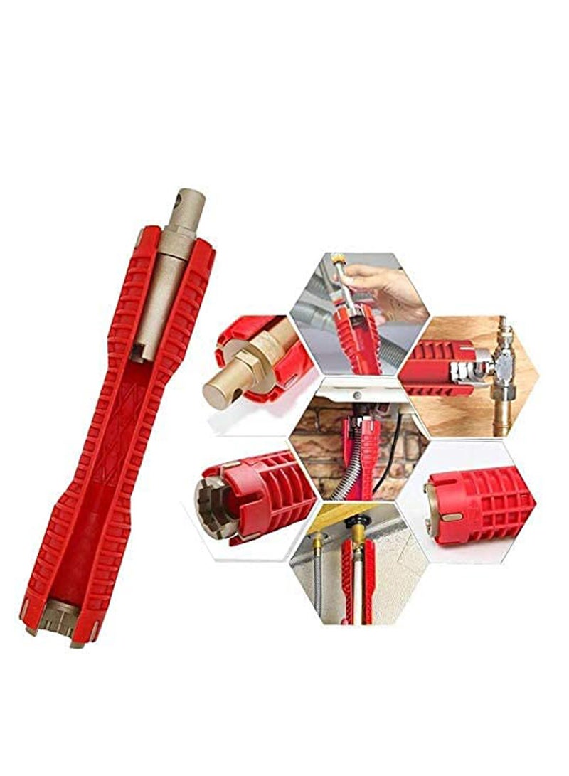 Wrench, Faucet and Sink Installer, Duty Adjustable Pipe Wrench, Plumbing Tools for Tight Spaces Plumbers Homeowner Kitchen, Bathroom, Toilet Bowl - Image 4