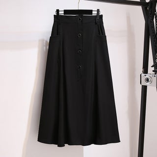 Plus Size Fashion A-Line Midi Skirt Black (shipped within 10 days) - pzsku/ZB78D713939C26E5C20AFZ/45/1746228064/500ff773-b6f7-4a19-a3b5-b06f9f3af422