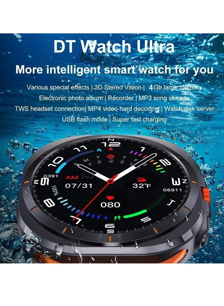 Smart Watch, 3D Vision Bluetooth Call Wireless Charging DT Watch, Waterproof Comfortable Lightweight Smart Wrist Watch For Men And Women, (1pc, Black) - Image 4