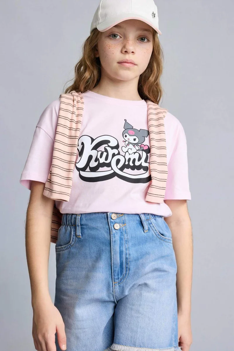 DeFacto Girl Relax Fit Short Sleeve T-Shirt