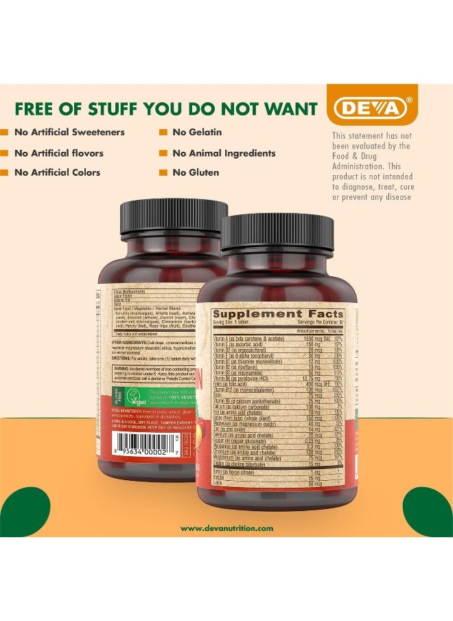Deva Deva Vegan Multivitamin And Mineral Supplement 90 Coated Tablets (Pack Of 2)  - Image 5