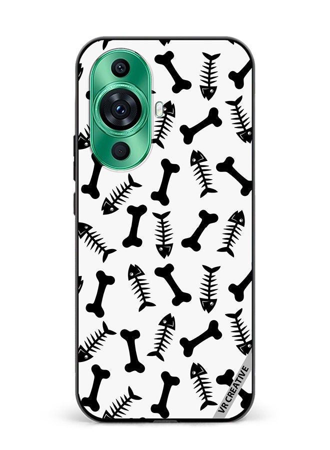 VR CREATIVE Protective Case Cover For Huawei nova 11 Bones Seamless Pattern Design Multicolour - Image 1