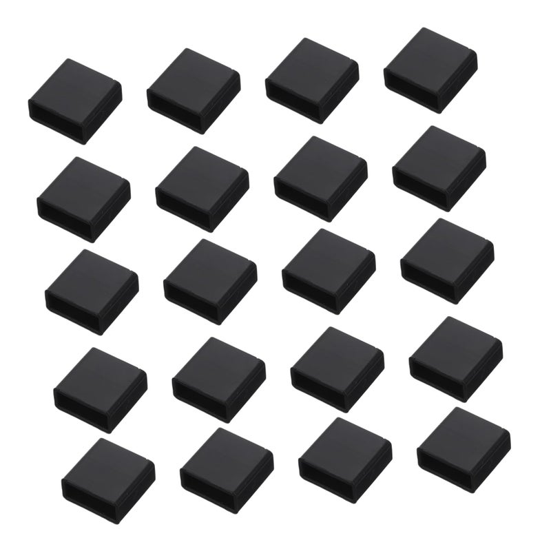 20pcs Black Silicone USB Male Plug Dust Cover Protector For Charging Ports Easy Pull Out Design - Image 2