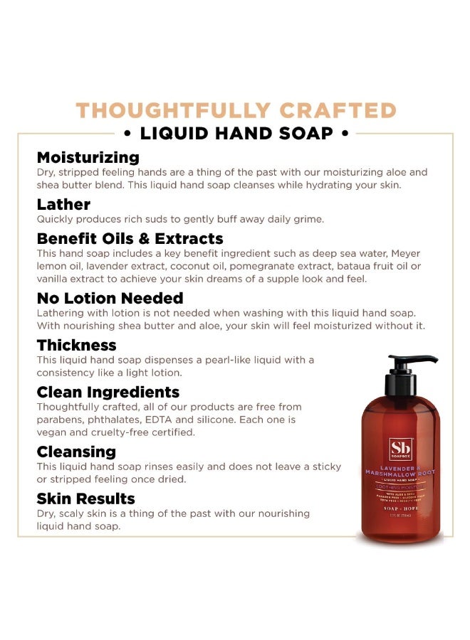 Soapbox Lavender & Marshmallow Root Liquid Hand Soap – Vegan • Paraben Free • 12 oz (354 ml) - Image 3