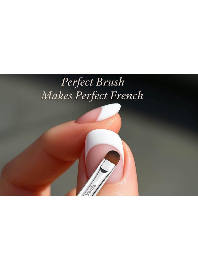 Vanfa French Brush for Nails, Clean up brush for Gel Nail Polish (F08) - Image 4