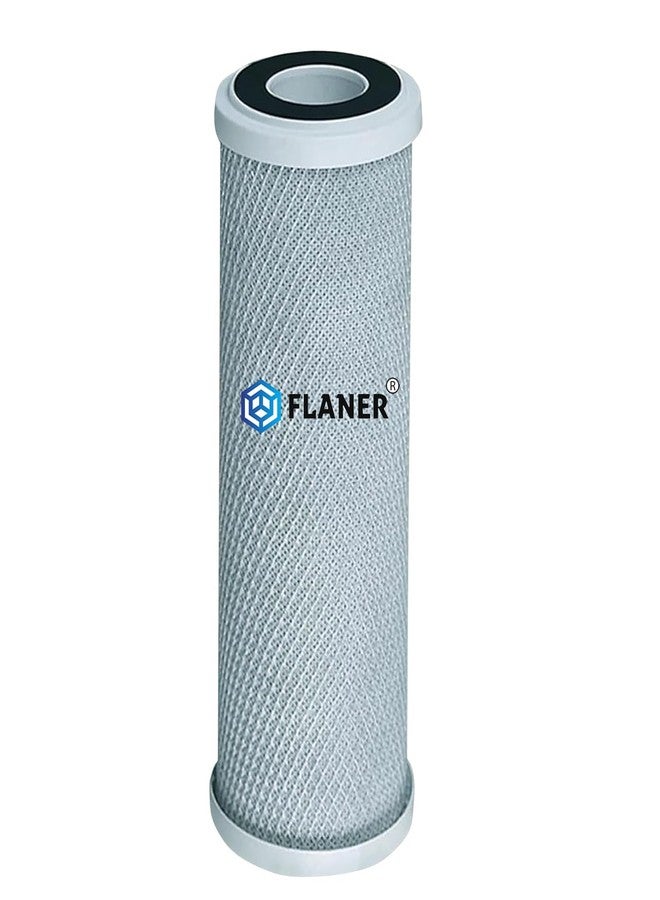 Flaner 10 Inch Activated Carbon Filter CTO Sediment Water Filter Cartridge for Open Under Sink and Commercial Ro Water Purifier (Pack of 1) - Image 1