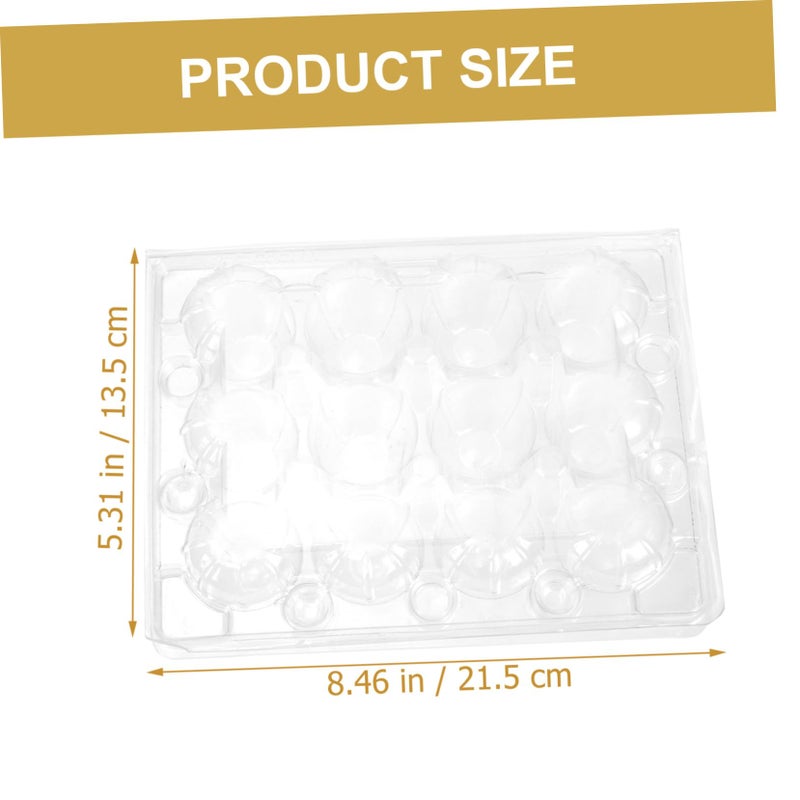 50pcs Disposable Transparent Quail Egg Cartons With Buckle For Picnic Storage - Image 3