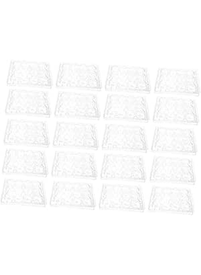 50pcs Disposable Transparent Quail Egg Cartons With Buckle For Picnic Storage - Image 1