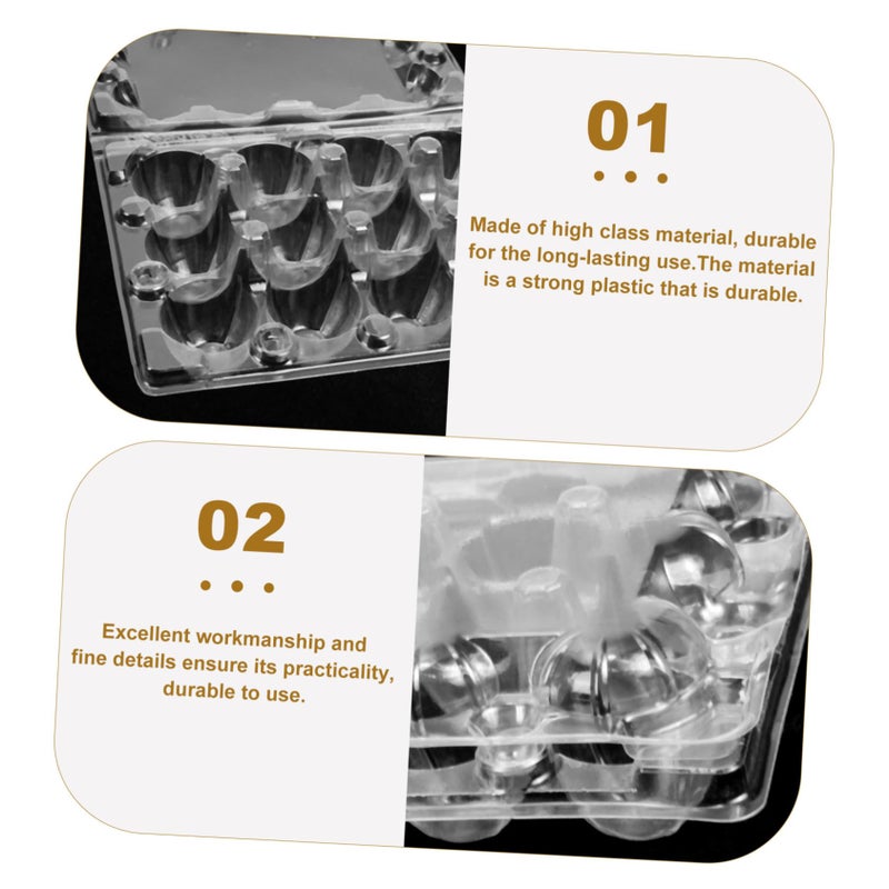50pcs Disposable Transparent Quail Egg Cartons With Buckle For Picnic Storage - Image 5