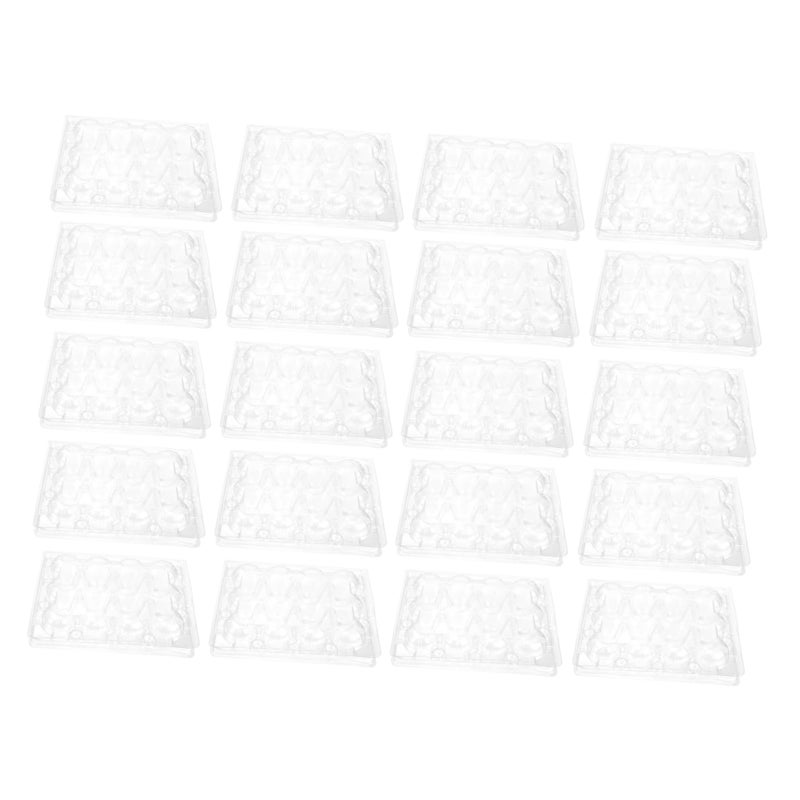50pcs Disposable Transparent Quail Egg Cartons With Buckle For Picnic Storage - Image 2