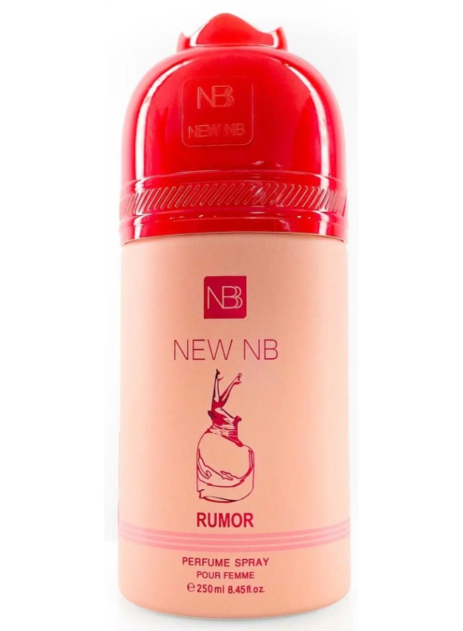 NEW NB Unbranded Rumor Deodorant Perfume for Women – 250ml - Long-Lasting Freshness and Fragrance - Image 1